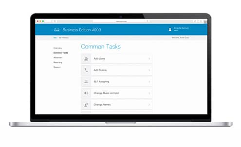 business phone system management screen